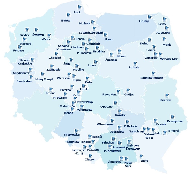 Mapa lokalizacji punktów