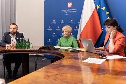 Obrazek dla: Wiceminister Iwona Michałek na posiedzeniu Zespołu Monitorującego Gwarancje dla młodzieży w dniu 10 czerwca 2021 r.